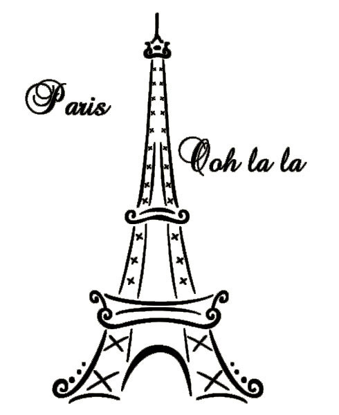 490x600 Eiffel Tower Paris France Ooh La La Wall Decals Quote Home