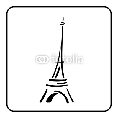 400x400 Eiffel Tower In A Simple Sketch Style Big Famous Symbol Of Paris