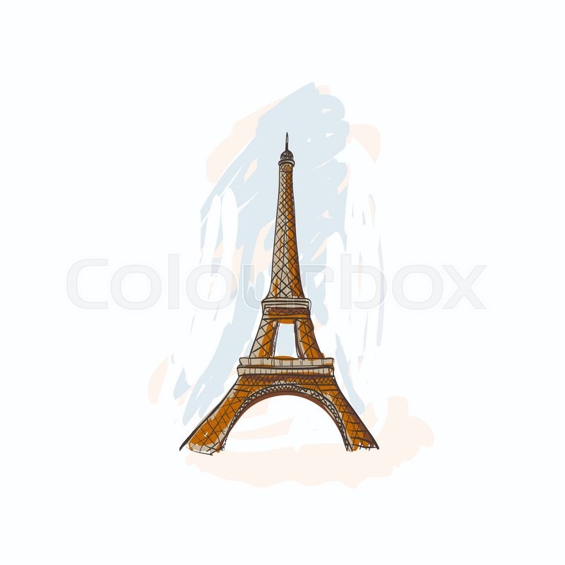 800x800 Eiffel Tower, Paris France Stock Vector Colourbox