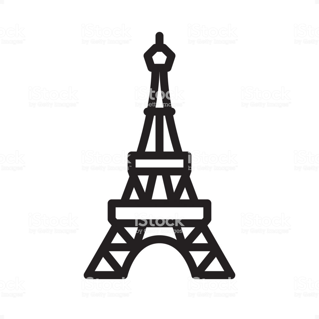 1024x1024 Huge Collection Of 'eiffel Tower Drawing Outline' Download More