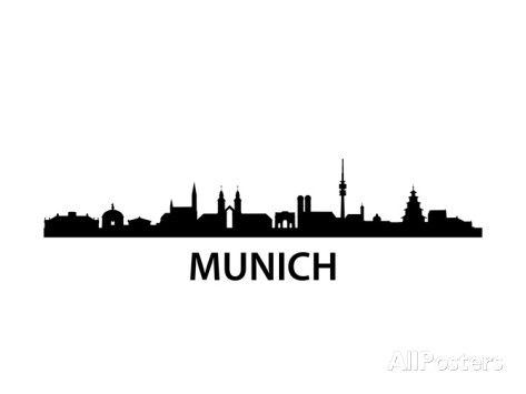 473x355 Munich Skyline Poster Von Unkreatives Bei