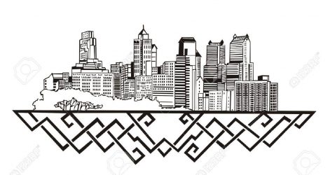 471x250 Skyline Drawing London Chicago City Simple Easy How