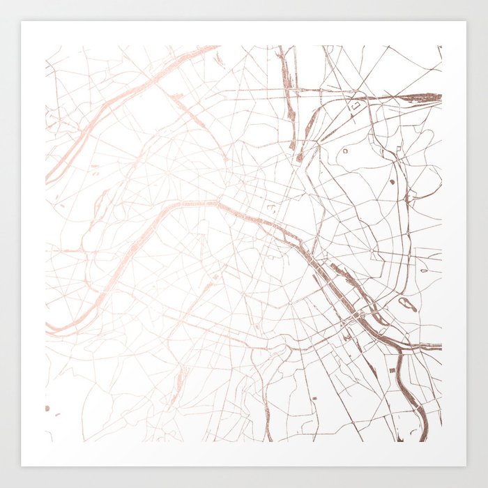 700x700 Paris France Minimal Street Map