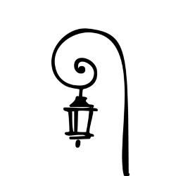 250x250 Paris Street Lamp Necklace Silohuettes