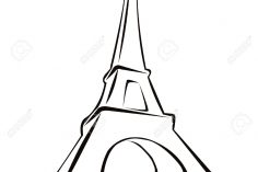 236x157 Eiffel Tower Drawing Outline Step