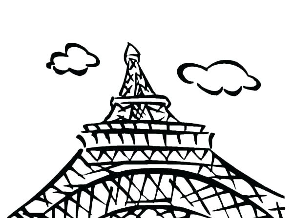 600x448 Tower Cartoon Drawing Eiffel Coloring