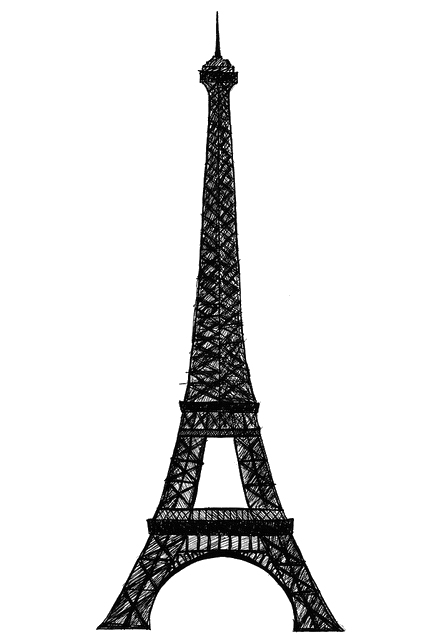 444x640 Collection Of Free Paris Drawing Eiffel Tower Download On Ui Ex