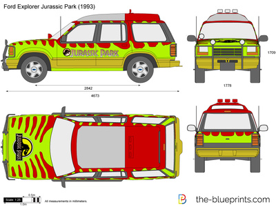 400x300 Ford Explorer Jurassic Park Vector Drawing