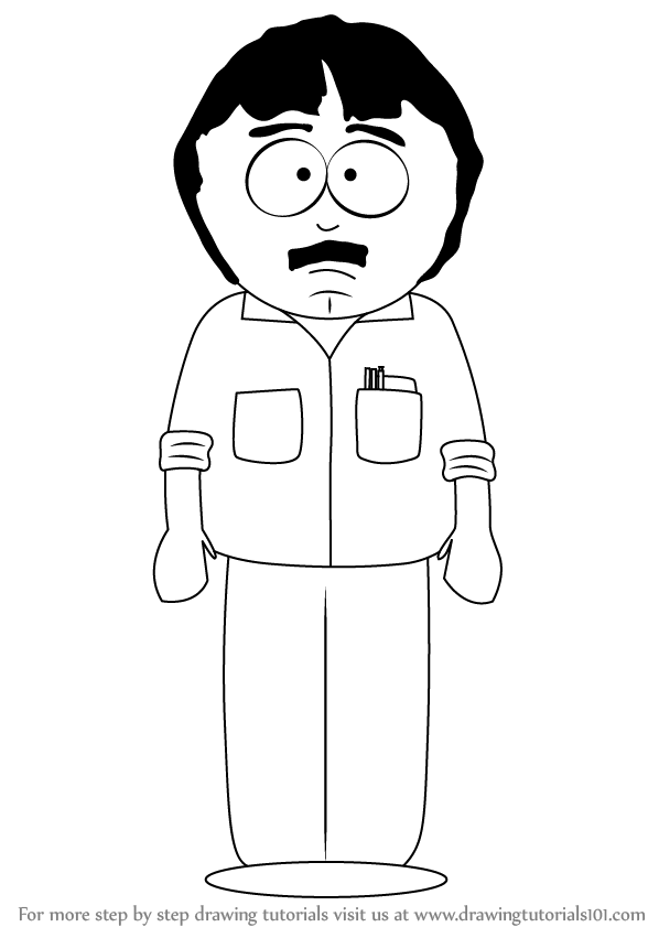 598x841 Learn How To Draw Randy Marsh From South Park
