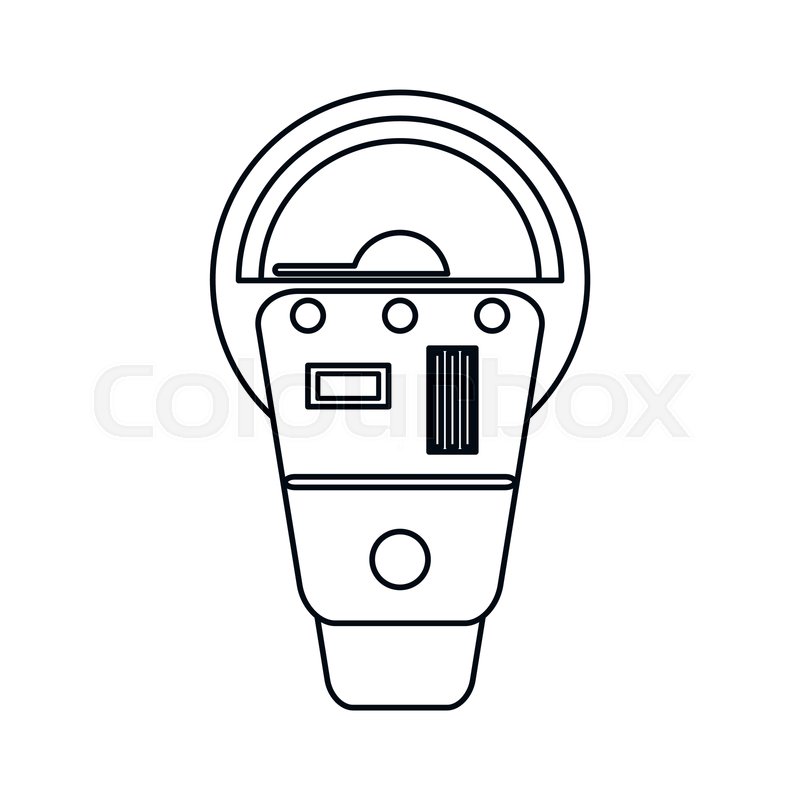 800x800 Parking Meter Payment Machine Linear Stock Vector Colourbox