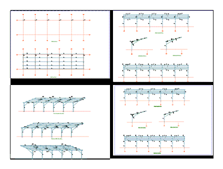 446x338 Car Parking Canopy In Autocad Cad Download