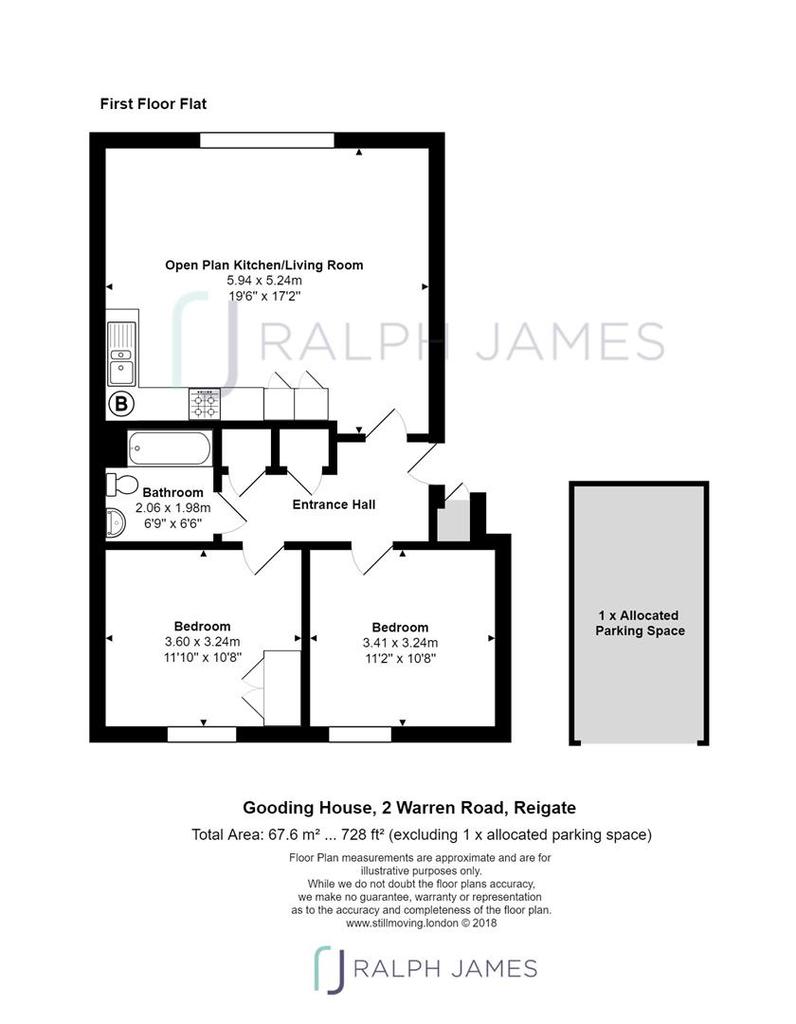 796x1024 Warren Road, Reigate Bed Apartment
