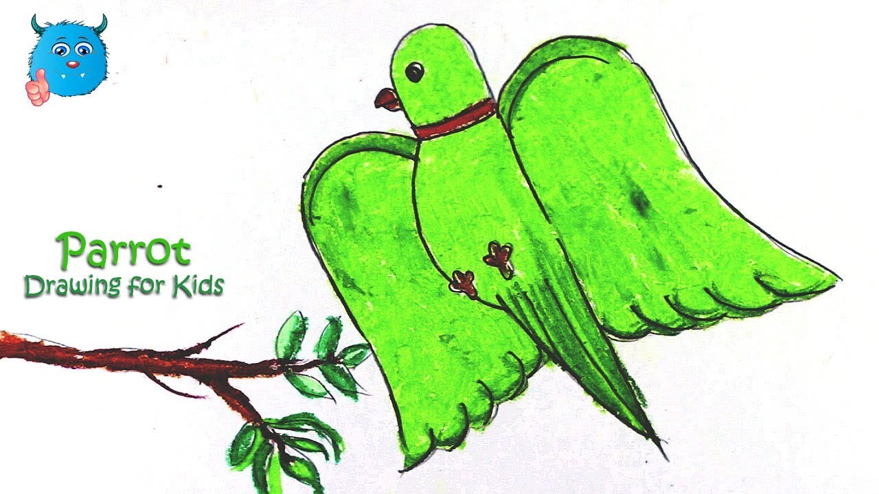 1280x720 How To Draw A Parrot Step