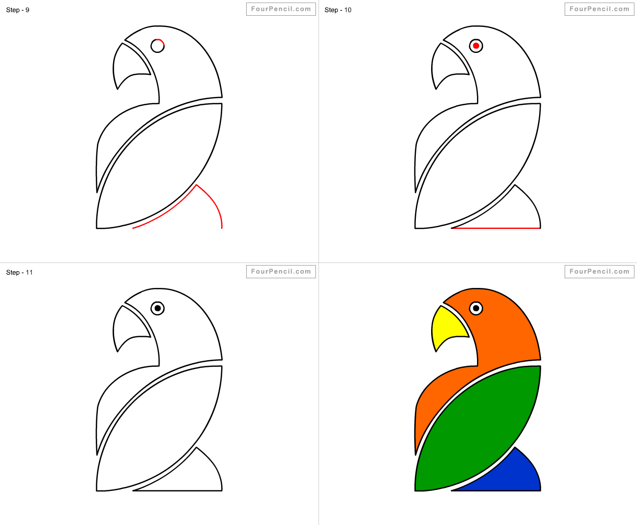 1250x1032 Parrot Drawing For Kids And How To Draw Parrot For Kids Stepstep