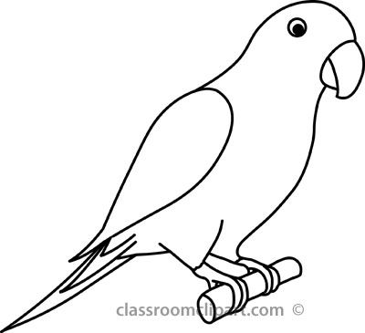 400x365 Screen Printing Drawings, Bird Outline, Parrot