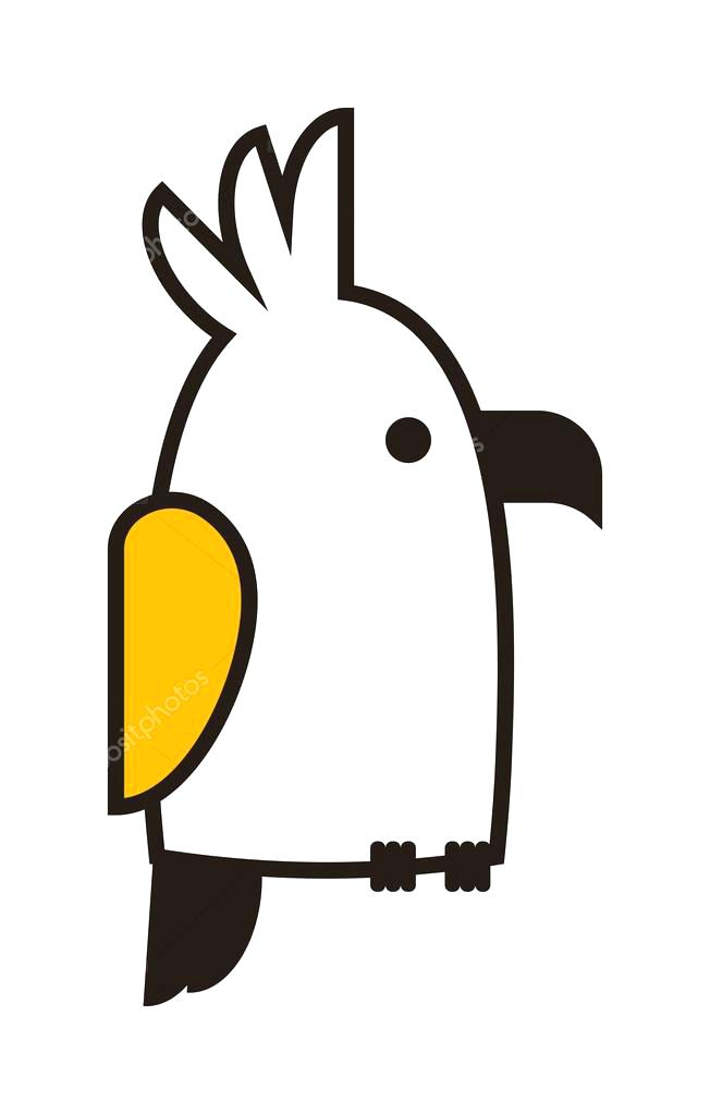 652x1023 Outline Parrot Vector Illustration Stock Ac Clever Speaking Sits