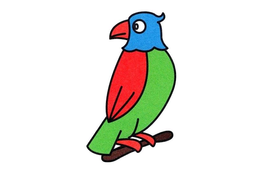 900x558 Easy Parrot Drawing How To Draw A Bird Parrot Easy Drawing Images