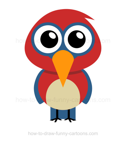 500x558 How To Draw A Parrot