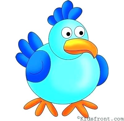 400x390 Drawing Of Parrot For Kids Bird For Kids How To Draw A Cartoon