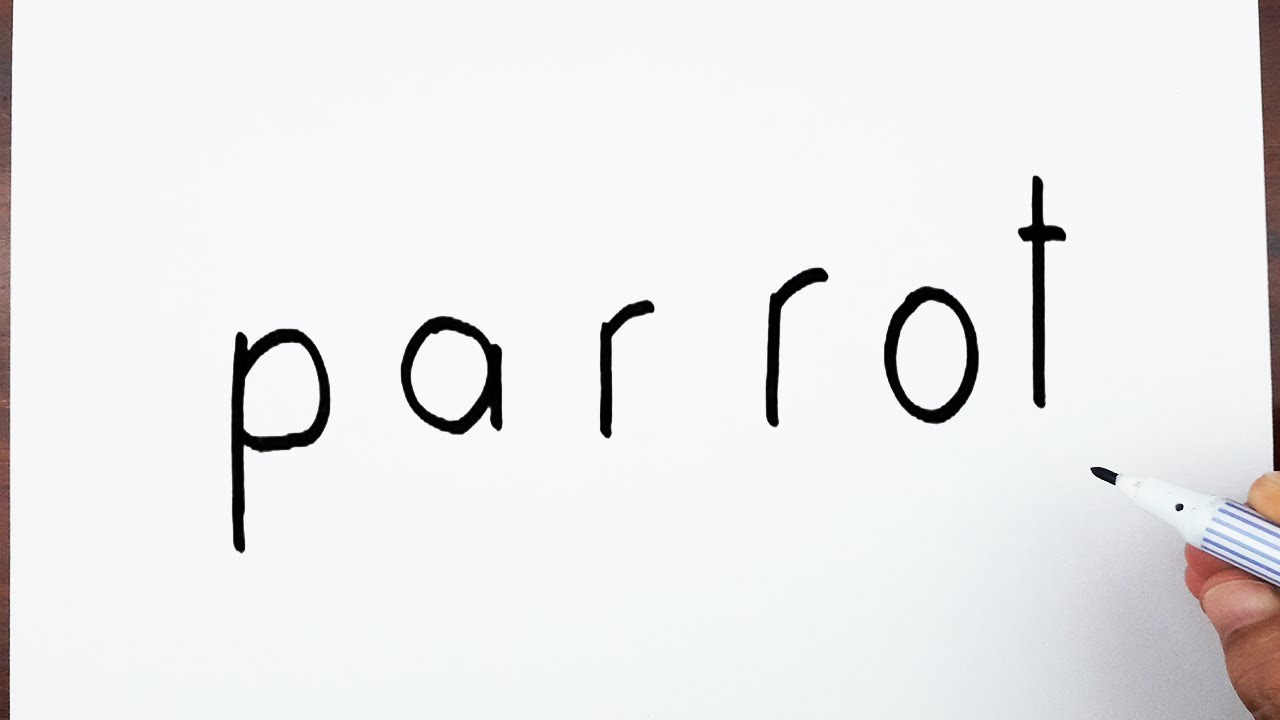 1280x720 How To Draw Parrots Using The Word Parrot