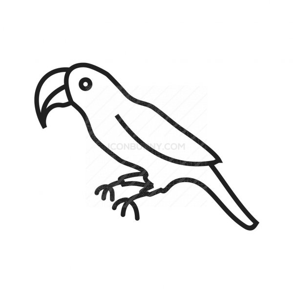 600x600 Parrot Line Icon
