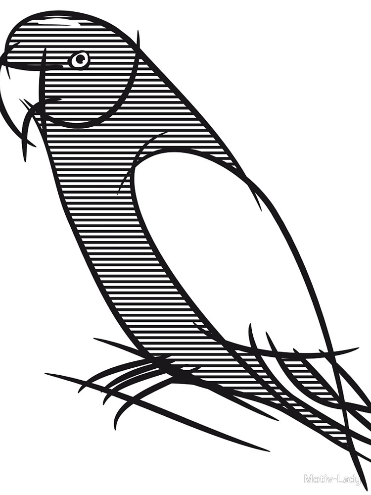 750x1000 Parrot Art Design Sketch Striped Leggings