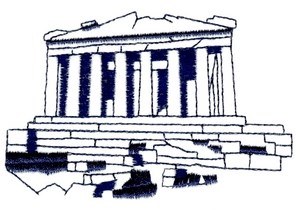 300x210 parthenon greece embroidery designs, machine embroidery designs