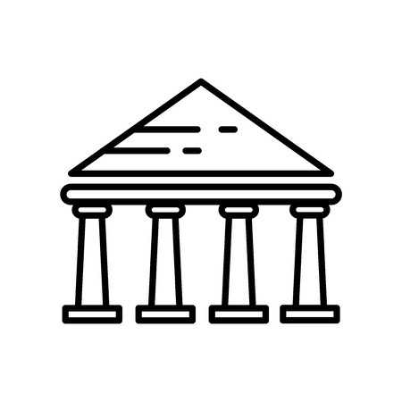 450x450 parthenon vector icon isolated on transparent background