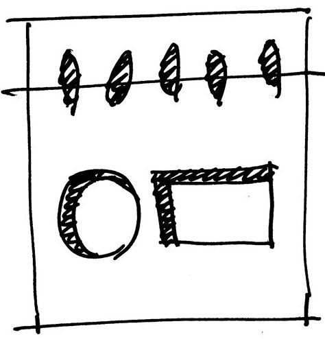 474x494 parti drawing the basic idea of a design, represented