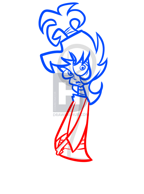 504x678 how to draw lydia deetz from beetlejuice, step