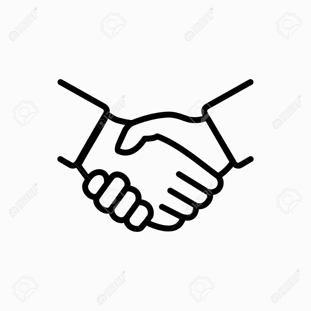 1300x1300 Handshake Icon Simple Vector Illustration Deal Or Partner Agree