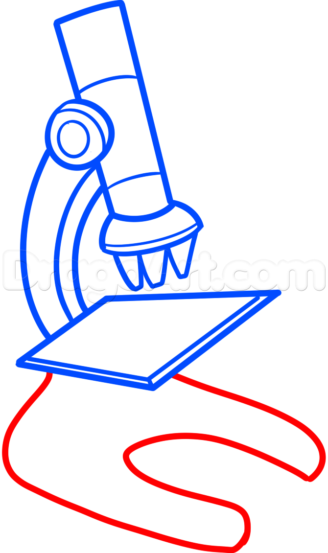 670x1130 How To Draw A Microscope, Step