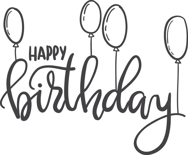 600x494 Happy Birthday Hand Lettering Typography Template For Posters
