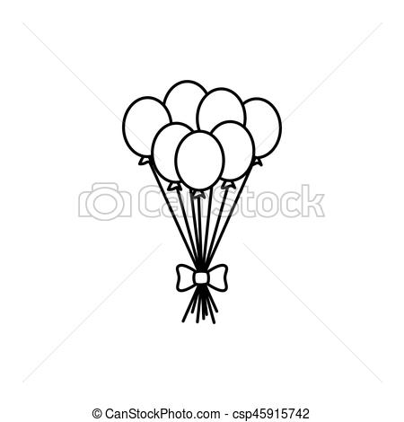 450x470 Party Balloons Air Celebration Vector Illustration Design