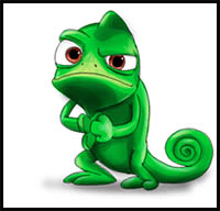 200x192 How To Draw Disney's Tangled Cartoon Characters Drawing