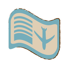 240x240 drawing airline boarding pass ticket travel vector illustration