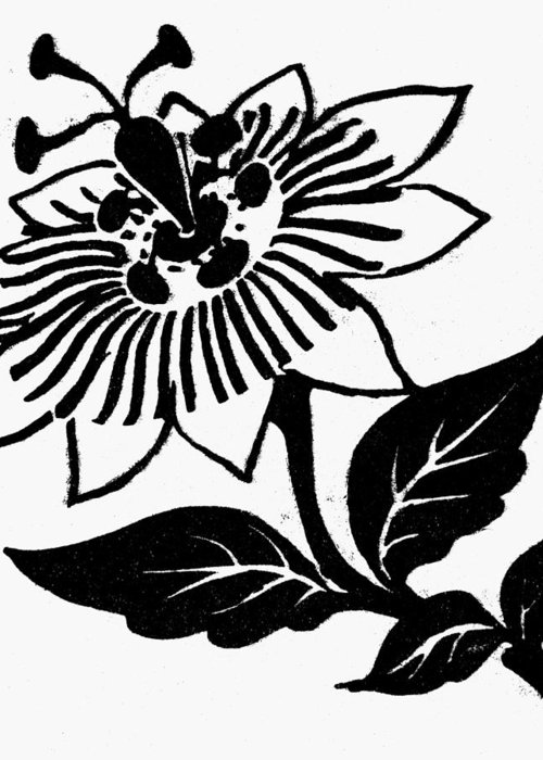 500x700 Symbol Passion Flower Greeting Card For Sale