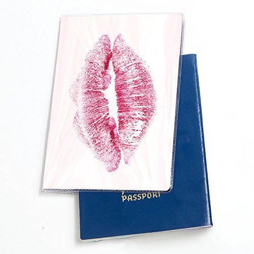 500x500 Kiss Drawing Pop Art Vintage Passport Cover For Unisex Plastic