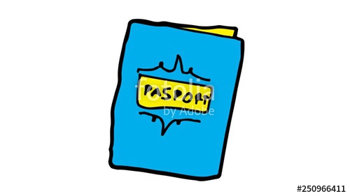 500x281 Kids Drawing White Screen With Theme Of Passport Stock Footage