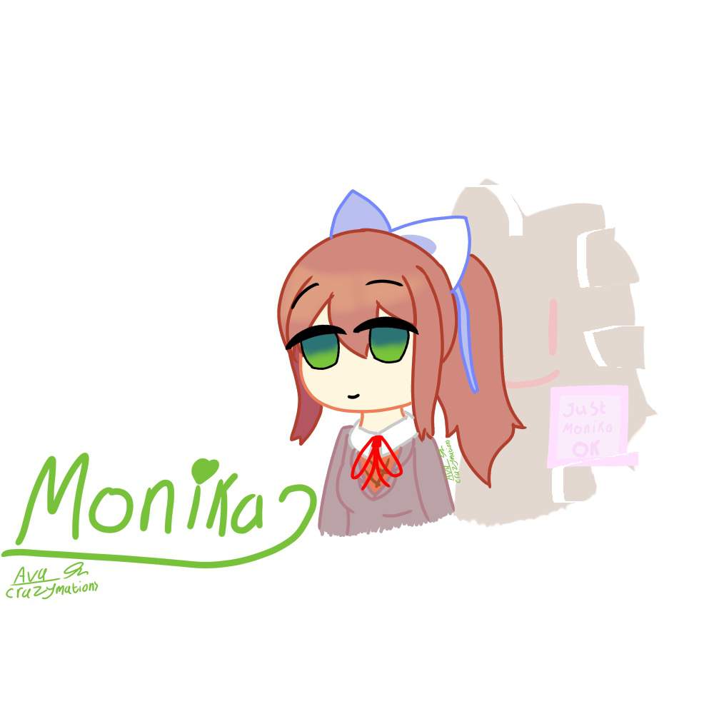 1000x1000 Monika Drawing Doki Doki Literature Club! Amino
