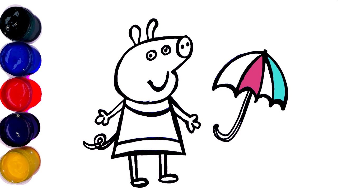 1280x720 coloring and drawing peppa pig and paste for kids julia toy