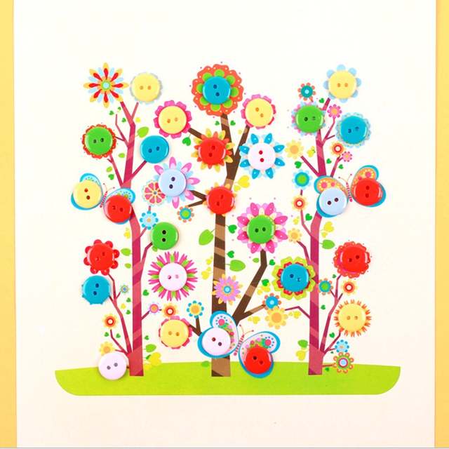 640x640 Online Shop Kids Diy Picture Handmade Buttons Paste Painting