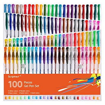 355x355 Scriptract Gel Pens For Adult Coloring Colors Set With Glitter
