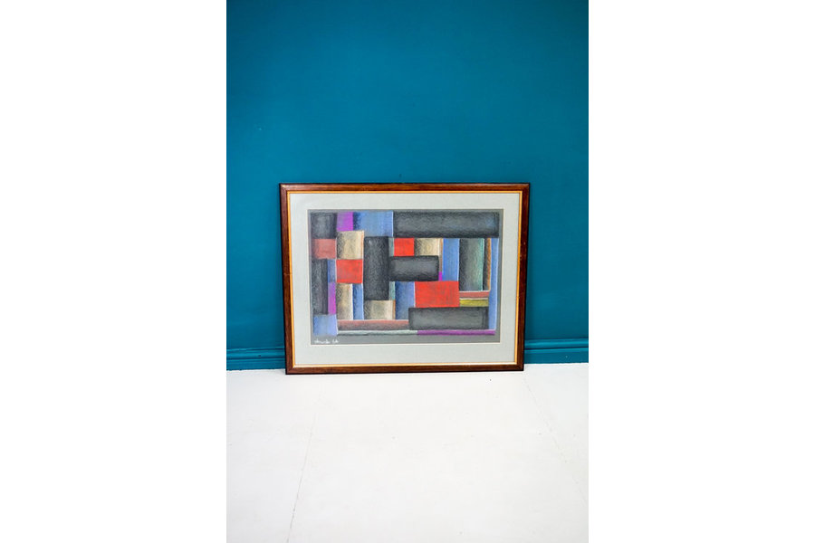 900x600 Abstract Original Pastel Drawing Acwila Williams Vinterior