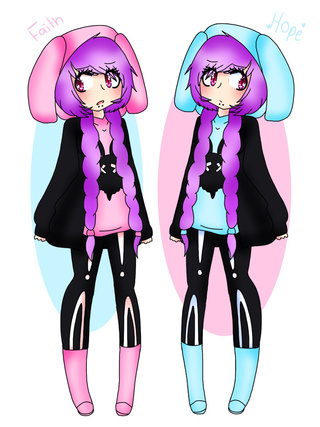 320x427 Pastel Goth Twins Faith And Hope