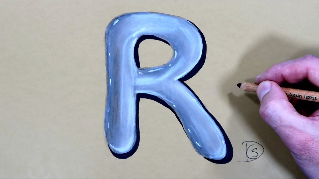1280x720 How To Draw A Letter R In Water With Dry Pastel Pencils