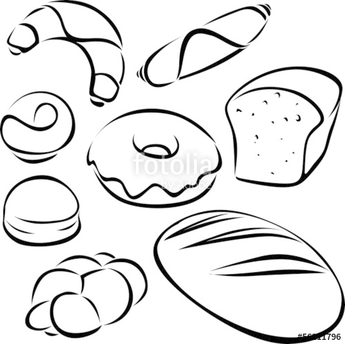 500x499 Pastry Black Outline Stock Image And Royalty Free Vector