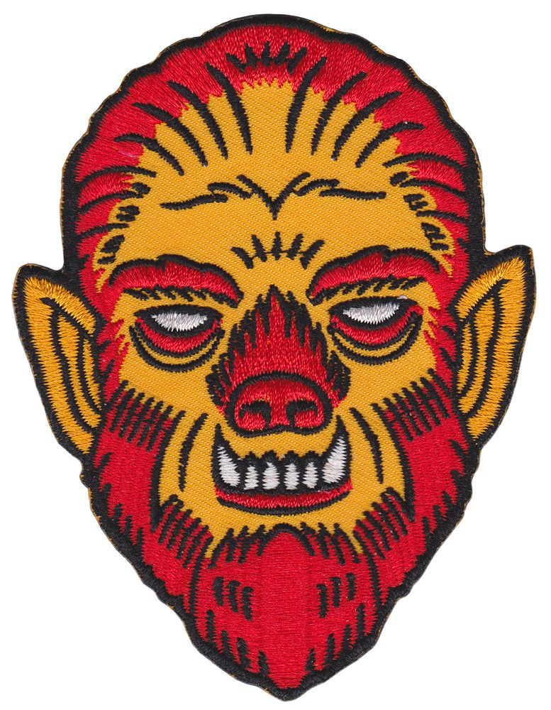 777x1000 Kustom Kreeps Creepy Wolf Patch Horrortab Patches, Mask