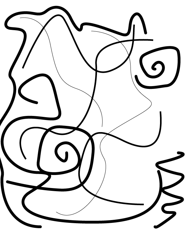 605x785 paths drawing for digital media
