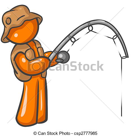 450x470 Man Fishing Drawing